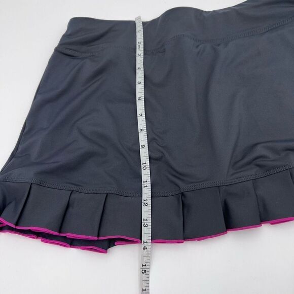 NWOT BJÖRN BORG Tori Skort Size Large Blueish Dark Grey fuchsia trim | Tennis - Picture 6 of 8